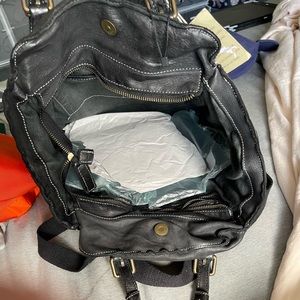 Italy leather backpack